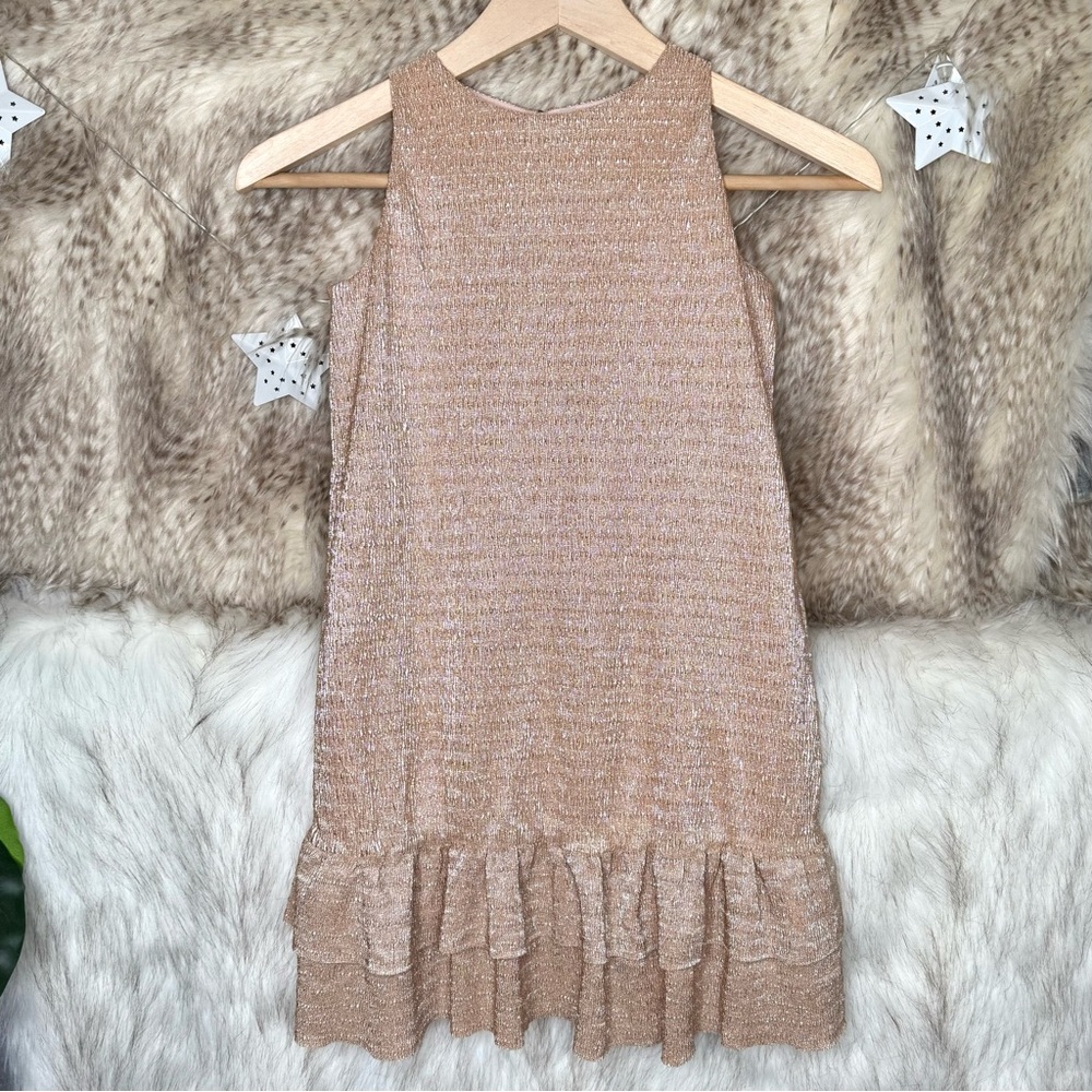 Kate Spade Metallic Party Dress with Ruffle Hem